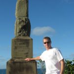 97. A visitor  at the war memorial to Boer prisoners -of-war in Bermuda  (Errol Nattrass)